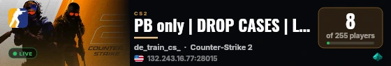 PB only | DROP CASES | LIKES | StatTrak™ live status badge