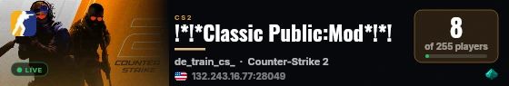 !*!*Classic Public:Mod*!*! live status badge