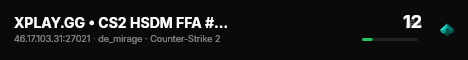 XPLAY.GG • CS2 HSDM FFA #7 • [NL] live status badge