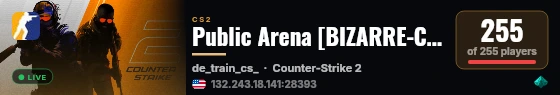 PUBLIC SQUAD | ONLY MIRAGE | ANTICHEAT | 128 TICK live status badge