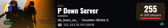 P Down Server live status badge