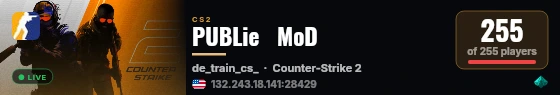 PUBLie   MoD live status badge