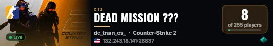 DEAD MISSION ??? live status badge