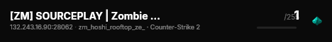 [ZM] SOURCEPLAY | Zombie DeathMatch live status badge