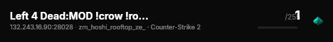 Left 4 Dead:MOD !crow !rocket live status badge