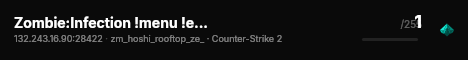Zombie:Infection !menu !extra !pet !crow !rocket !unlim live status badge