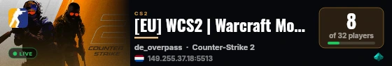 [EU] WCS2 | Warcraft Mod | 66 Races live status badge