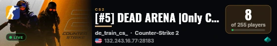 [#5] DEAD ARENA |Only Cs| !knife !skin !lvl !gloves live status badge