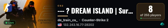 --- ? DREAM ISLAND | Survival ? [» DEM «] --- live status badge