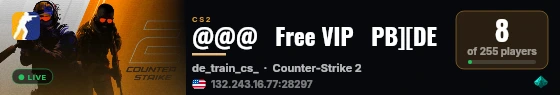 @@@   Free VIP   PB][DE live status badge