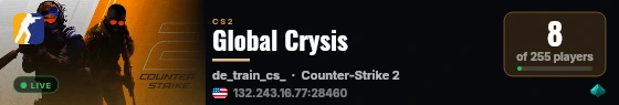 Global Crysis live status badge