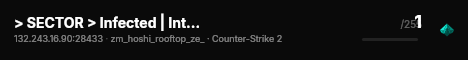 > SECTOR > Infected | International 18+ [HLstatsX] live status badge