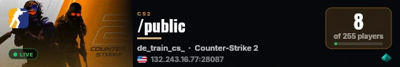 /public live status badge