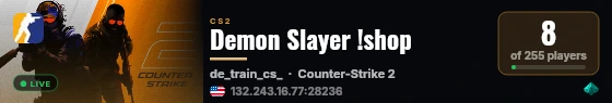Demon Slayer !shop live status badge