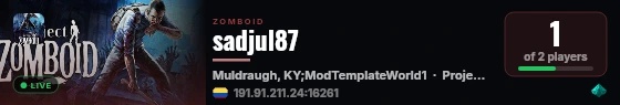 sadjul87 live status badge
