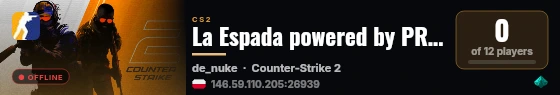 La Espada powered by PRACC.COM live status badge
