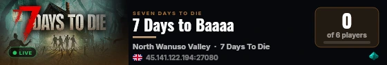 7 Days to Baaaa live status badge