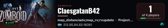 ClaesgatanB42 live status badge