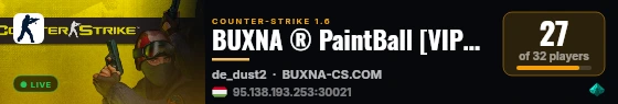 BUXNA ® PaintBall [VIP+Shop+BattlePass+Casino+PIG-Cutter-Stats] live status badge