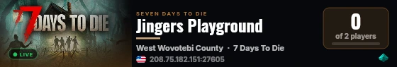 Jingers Playground live status badge