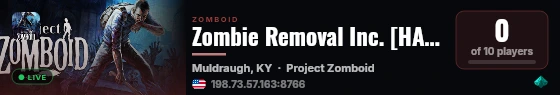 Zombie Removal Inc. [HARDCORE] [SPRINTERS] [WHITELIST] live status badge