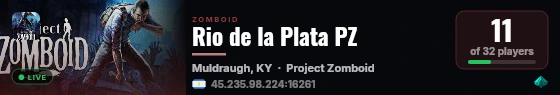 Rio de la Plata PZ live status badge