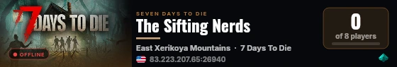 The Sifting Nerds live status badge