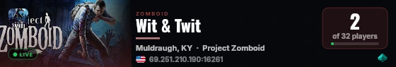Wit & Twit live status badge