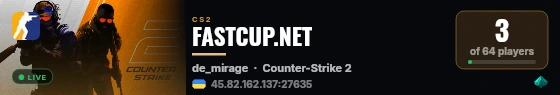 FASTCUP.NET live status badge