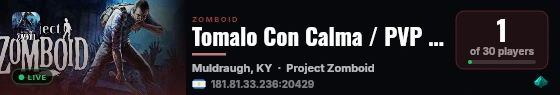 Tomalo Con Calma / PVP / WIPE 29/07/2026 B42.20.0. live status badge