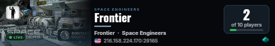 Frontier live status badge