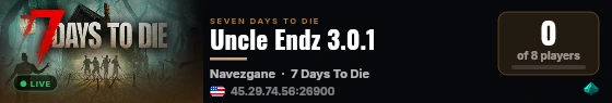 Uncle Endz 3.0.1 live status badge