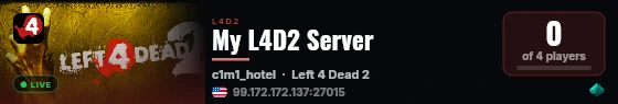 My L4D2 Server live status badge