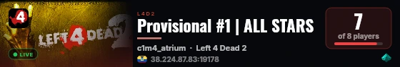 Provisional #1 | ALL STARS live status badge