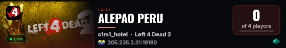 ALEPAO PERU live status badge