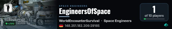 EngineersOfSpace live status badge