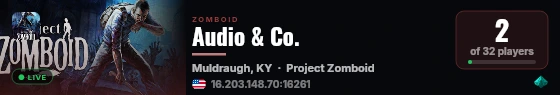 Audio & Co. live status badge