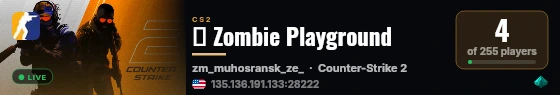 ➡️ Zombie Playground live status badge