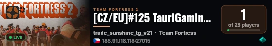 [CZ/EU]#125 TauriGaming.cz | TRADE | BP,TP,FASTDL live status badge
