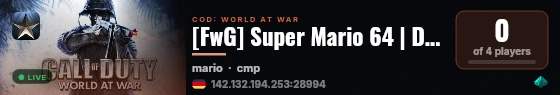 [FwG] Super Mario 64 | Discord: fwgclan.eu |EU| live status badge