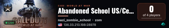 Abandoned School US/Central 24/7 live status badge