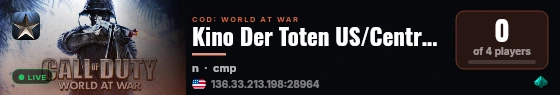 Kino Der Toten US/Central 24/7 live status badge