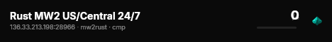 Rust MW2 US/Central 24/7 live status badge