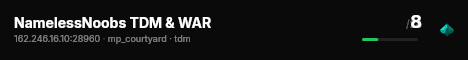 NamelessNoobs TDM & WAR live status badge