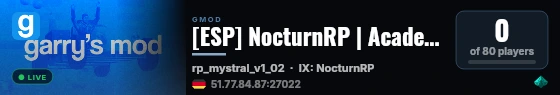 [ESP] NocturnRP | Academia de magia | discord.gg/k8jBMWYSSZ live status badge