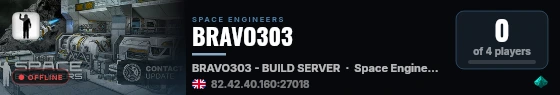 BRAVO303 live status badge
