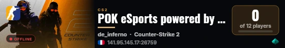 POK eSports powered by PRACC.COM live status badge