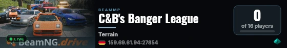 C&B's Banger League live status badge