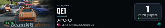 QE1 live status badge