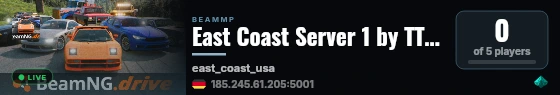East Coast Server 1 by TTV/Schreilix and MrFuego live status badge